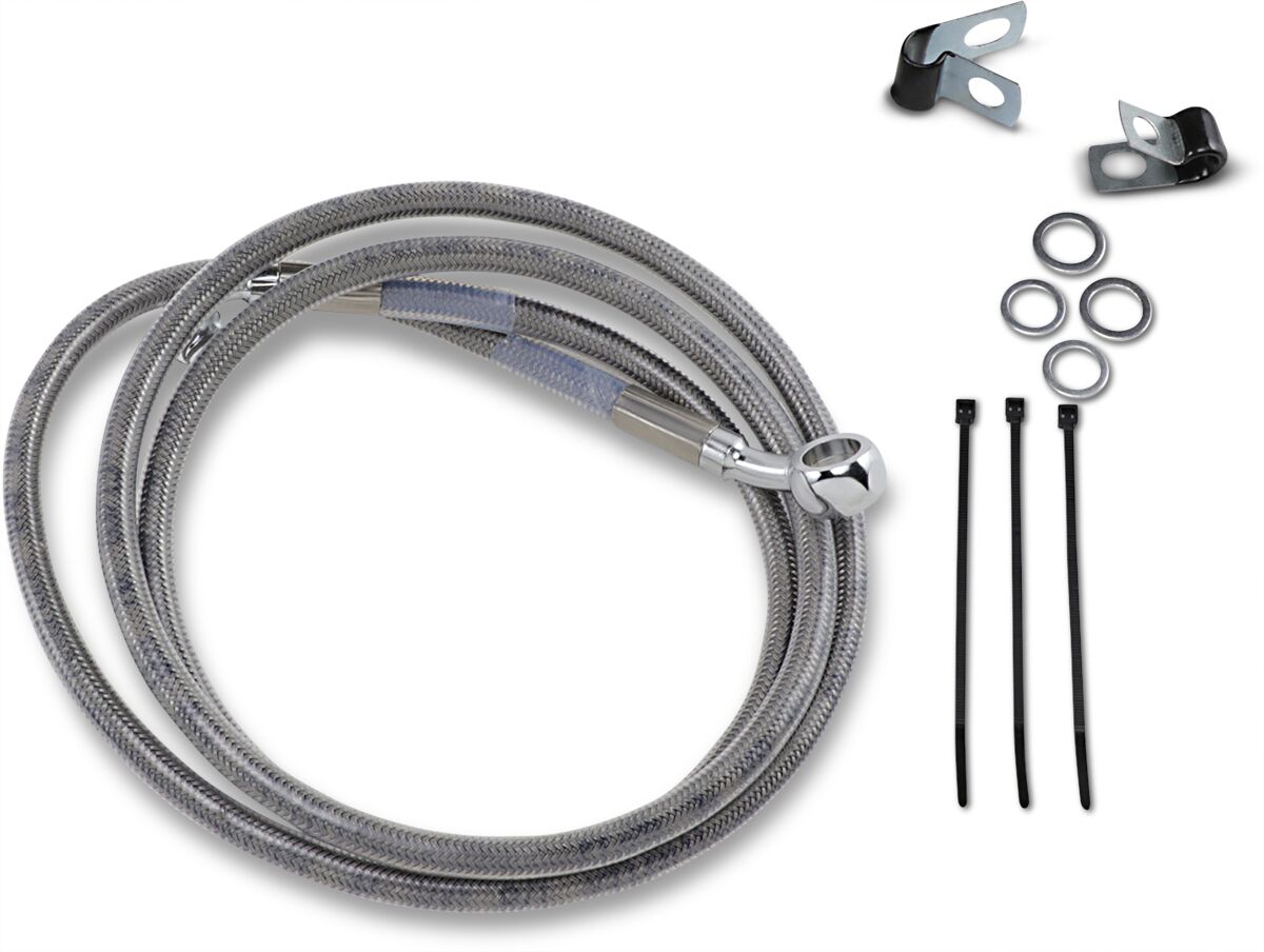 Drag Specialties Extended Length Stainless Steel Brake Line Kit