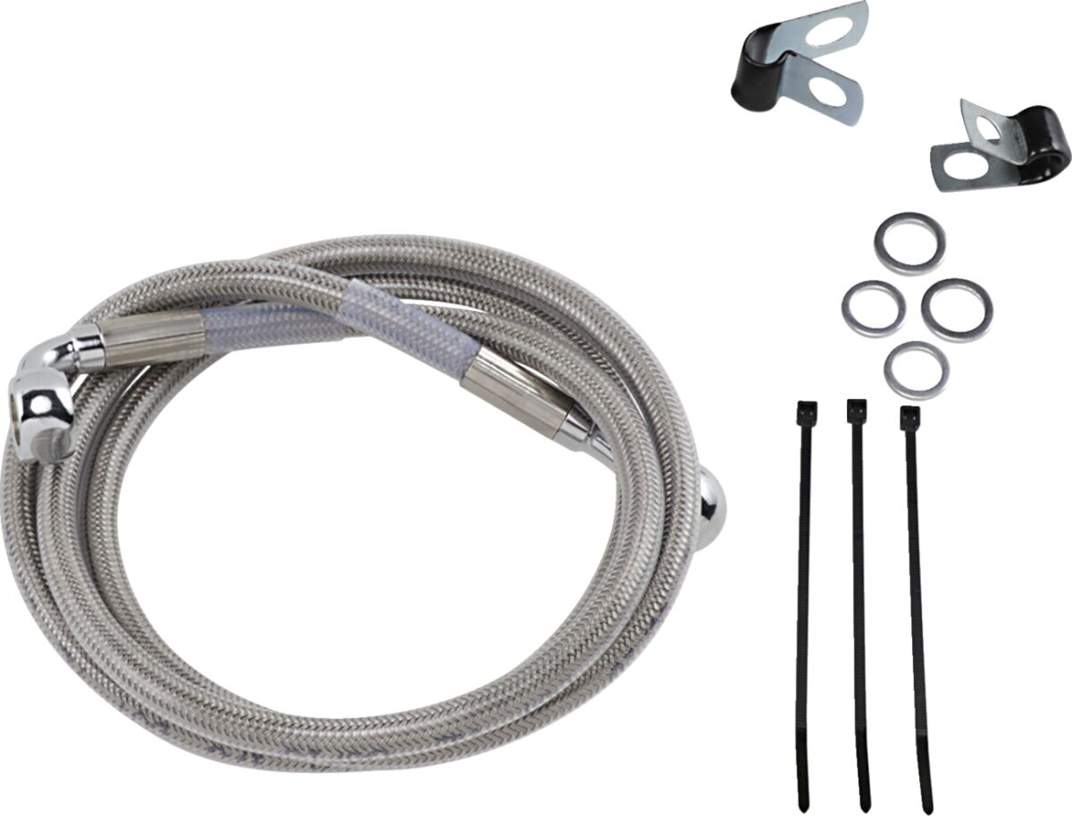 Drag Specialties Extended Length Stainless Steel Brake Line Kit