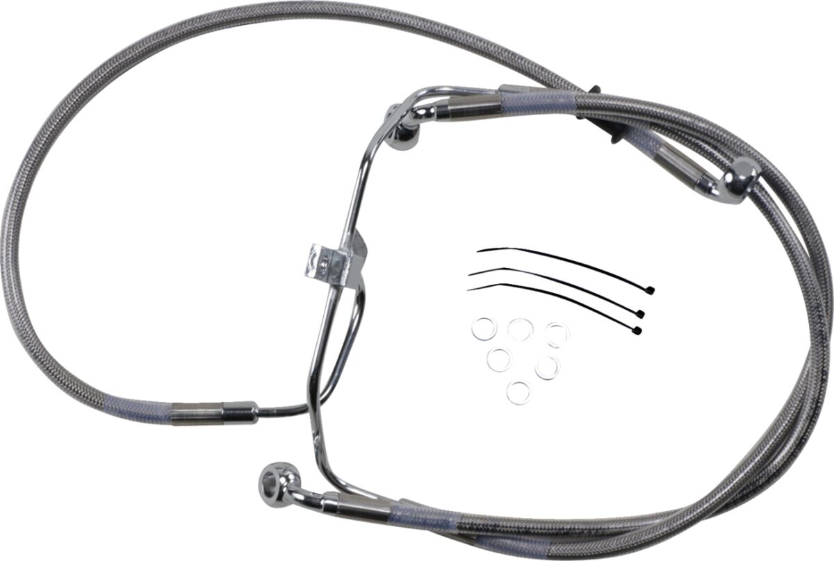 Drag Specialties Extended Length Stainless Steel Brake Line Kit