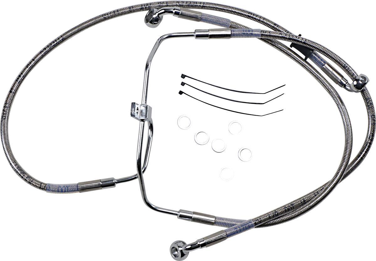 Drag Specialties Extended Length Stainless Steel Brake Line Kit