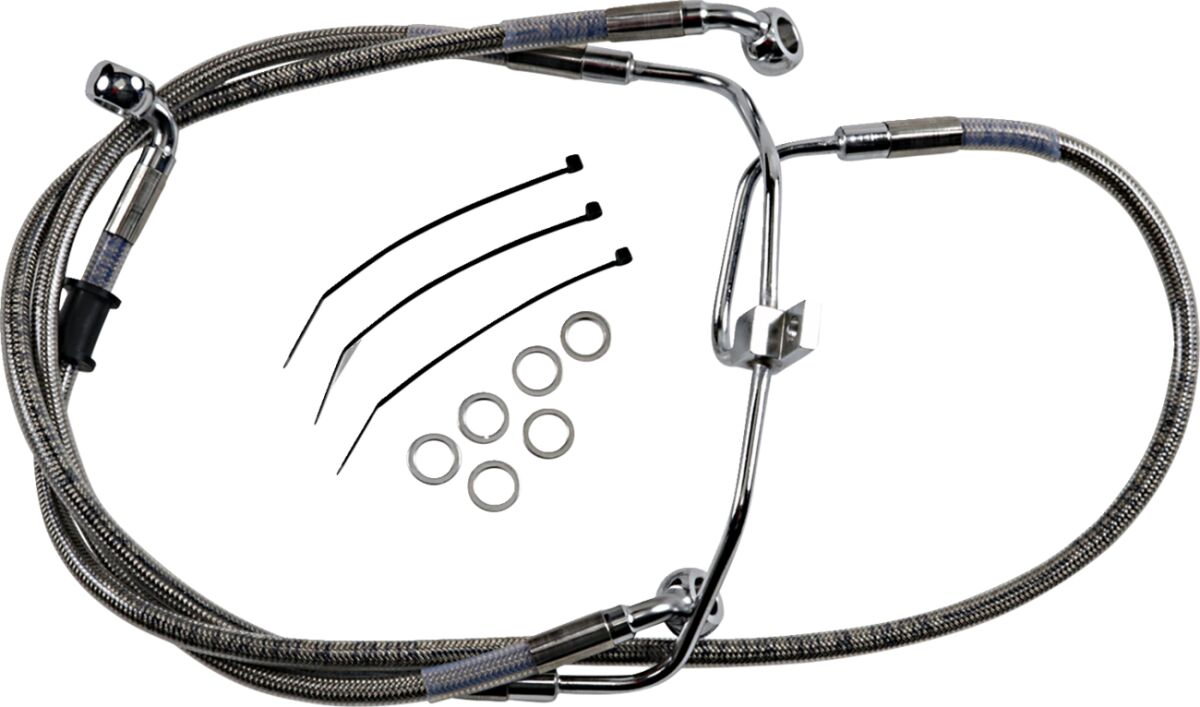 Drag Specialties Extended Length Stainless Steel Brake Line Kit