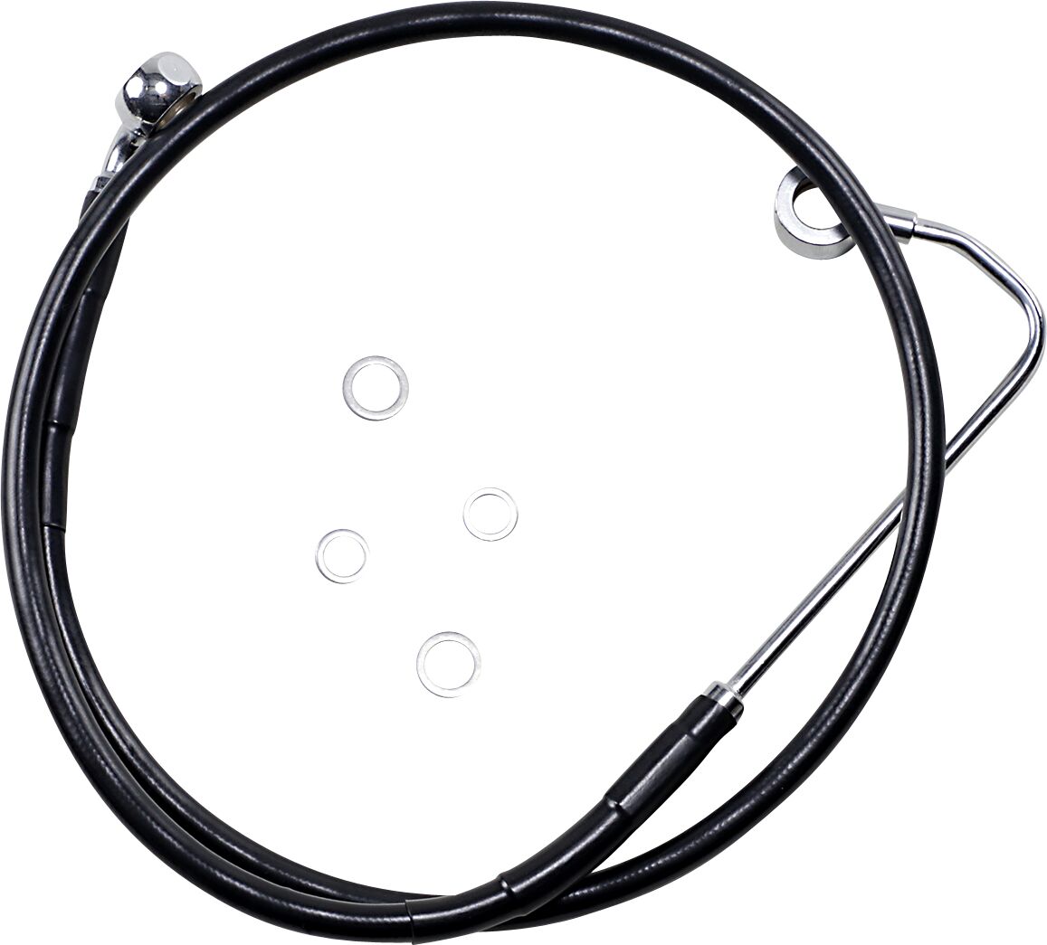Drag Specialties Extended Length Black Vinyl Brake Line Kit