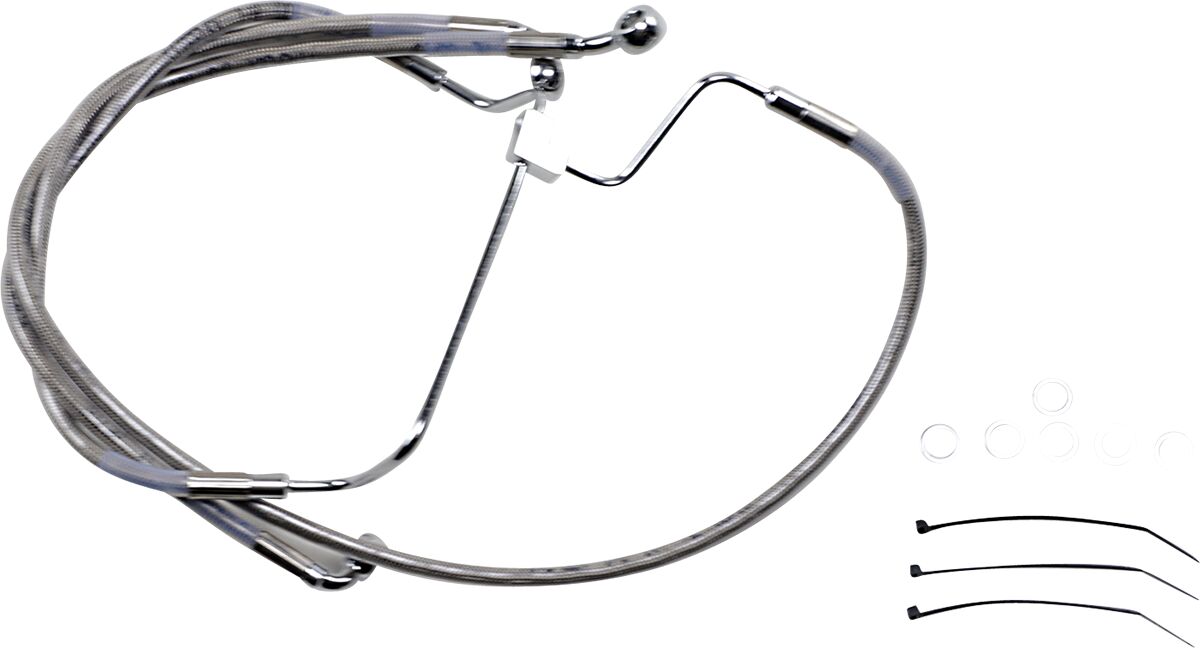 Drag Specialties Extended Length Stainless Steel Brake Line Kit