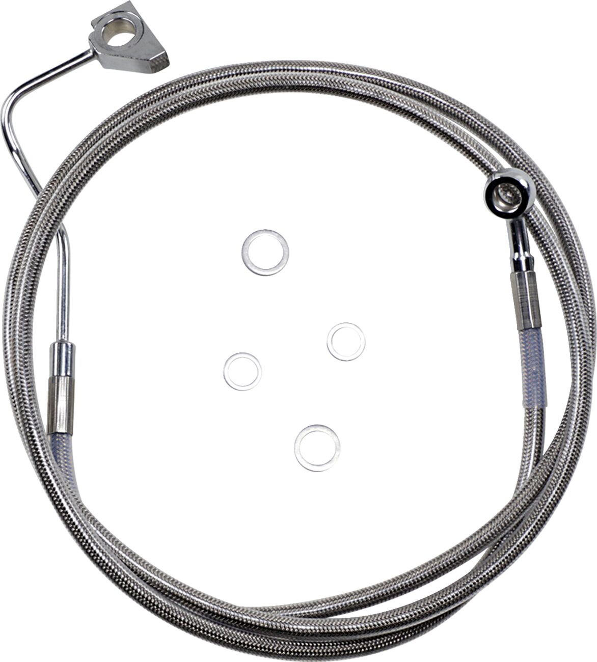 Drag Specialties Extended Length Stainless Steel Brake Line Kit