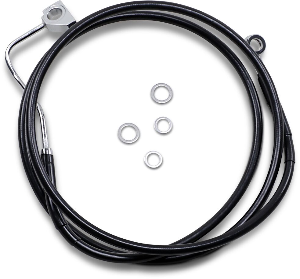 Drag Specialties Extended Length Black Vinyl Brake Line Kit