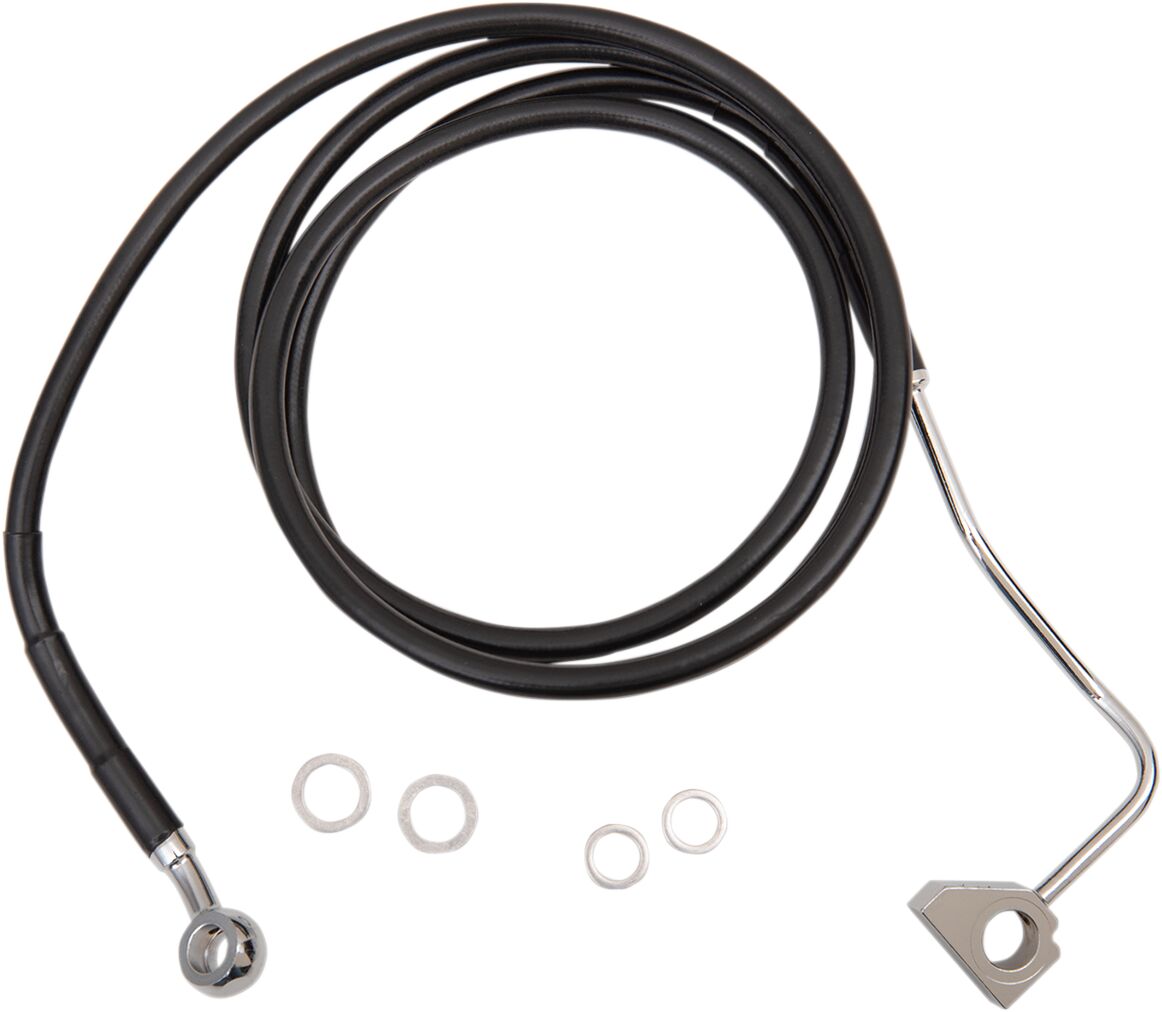 Drag Specialties Extended Length Black Vinyl Brake Line Kit