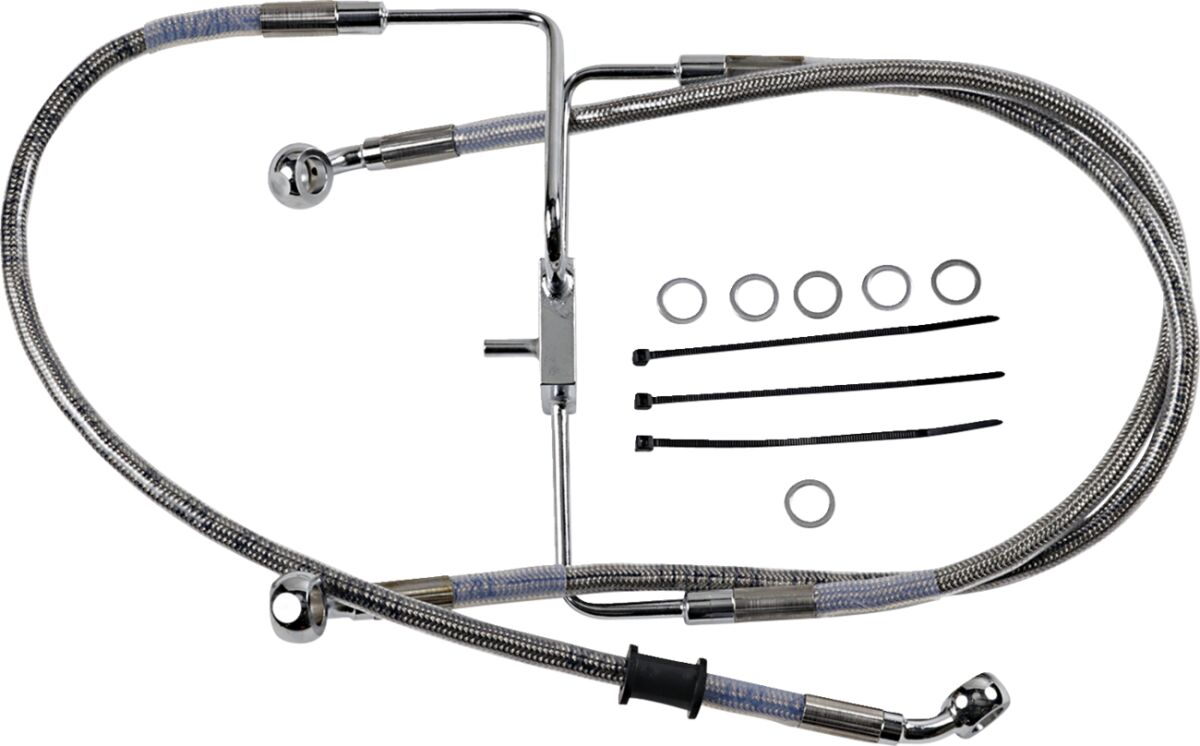 Drag Specialties Extended Length Stainless Steel Brake Line
