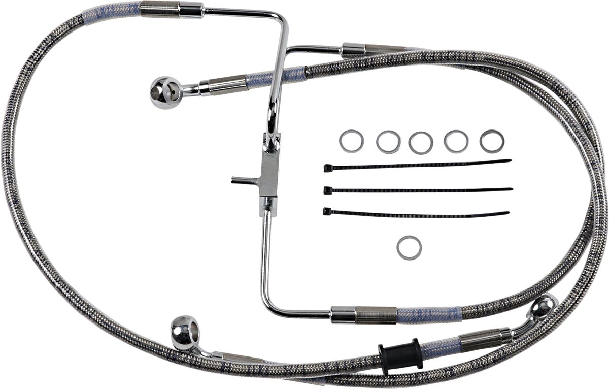 Drag Specialties Extended Length Stainless Steel Brake Line