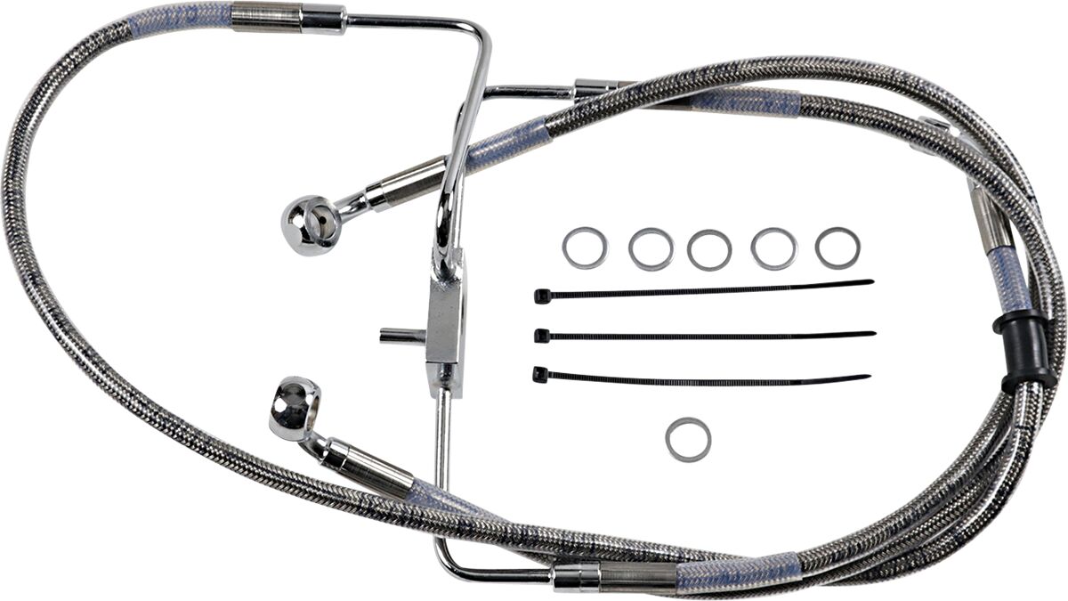 Drag Specialties Extended Length Stainless Steel Brake Line