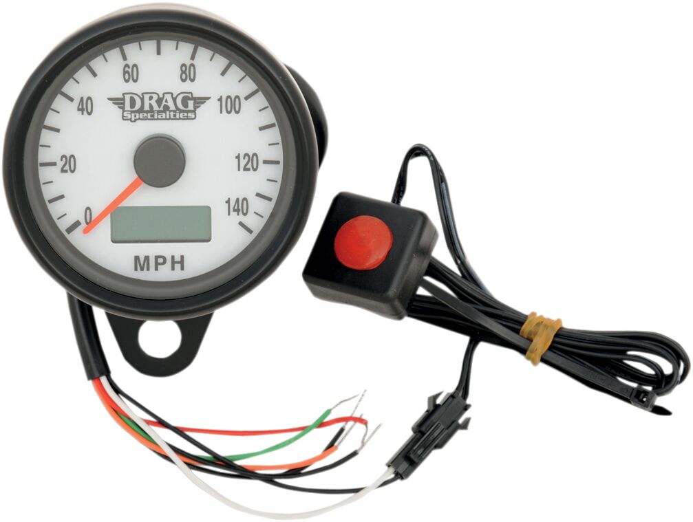 Drag Specialties Programmable Mini Electronic Speedometer with Odometer/Tripmeter