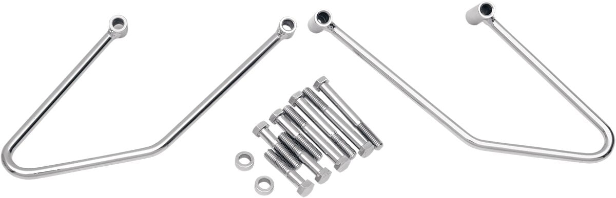 Drag Specialties Chrome Saddlebag Support Brackets