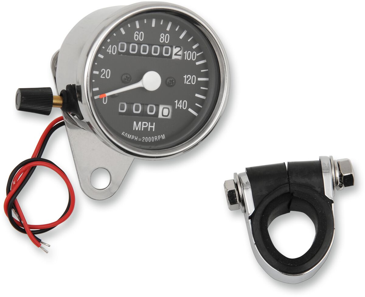 Drag Specialties 2.4" Mini Mechanical Speedometer