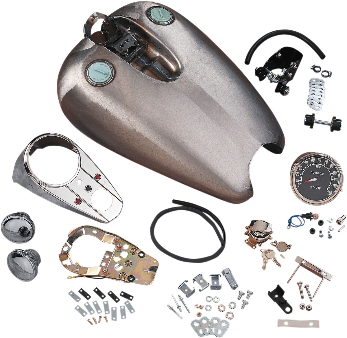 Drag Specialties Extended Dash-Style Rubber-Mount Quickbob® Tank Kit