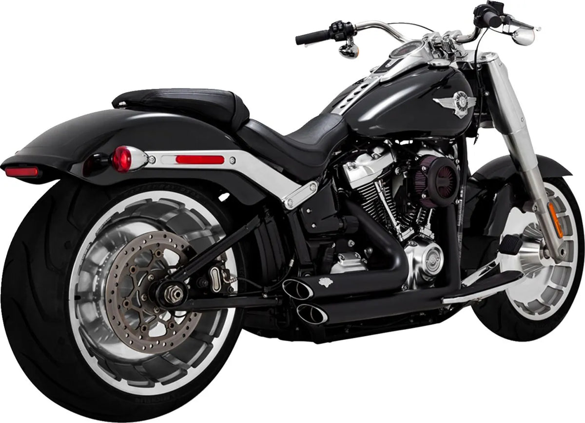 Vance & Hines Shortshots Staggered Exhaust System – Black, Matte Black – 47335
