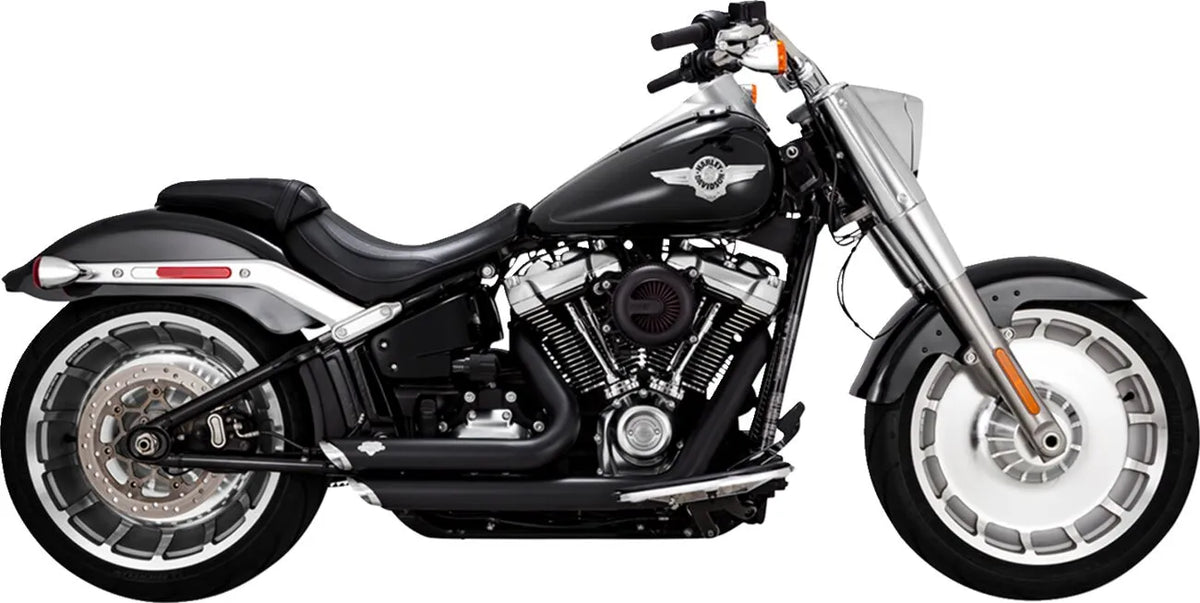 Vance & Hines Shortshots Staggered Exhaust System – Black, Matte Black – 47335