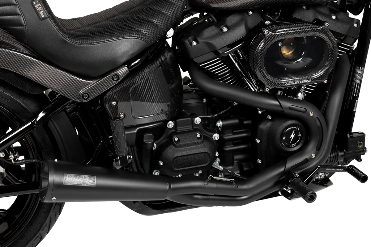 Vance & Hines 2-into-1 Upsweep Exhaust System – Black – 47323