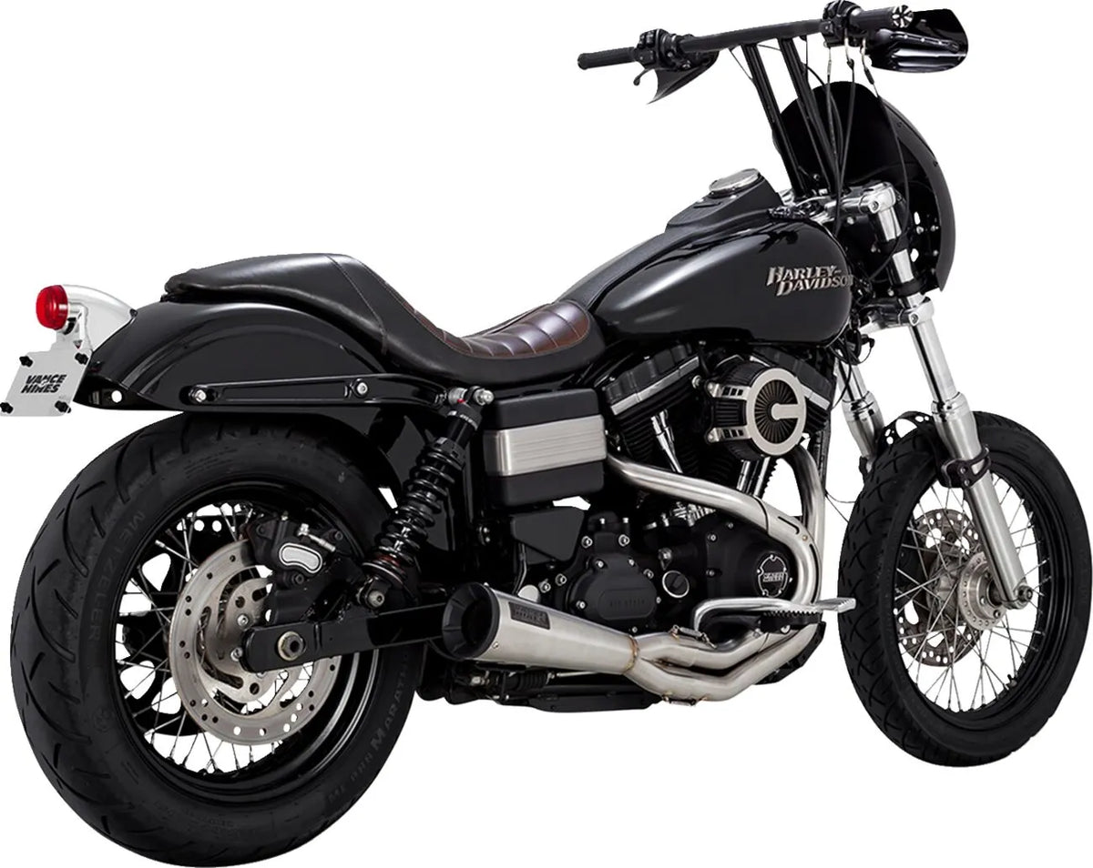 Vance & Hines 2-into-1 Upsweep Exhaust System – Brushed – 27325