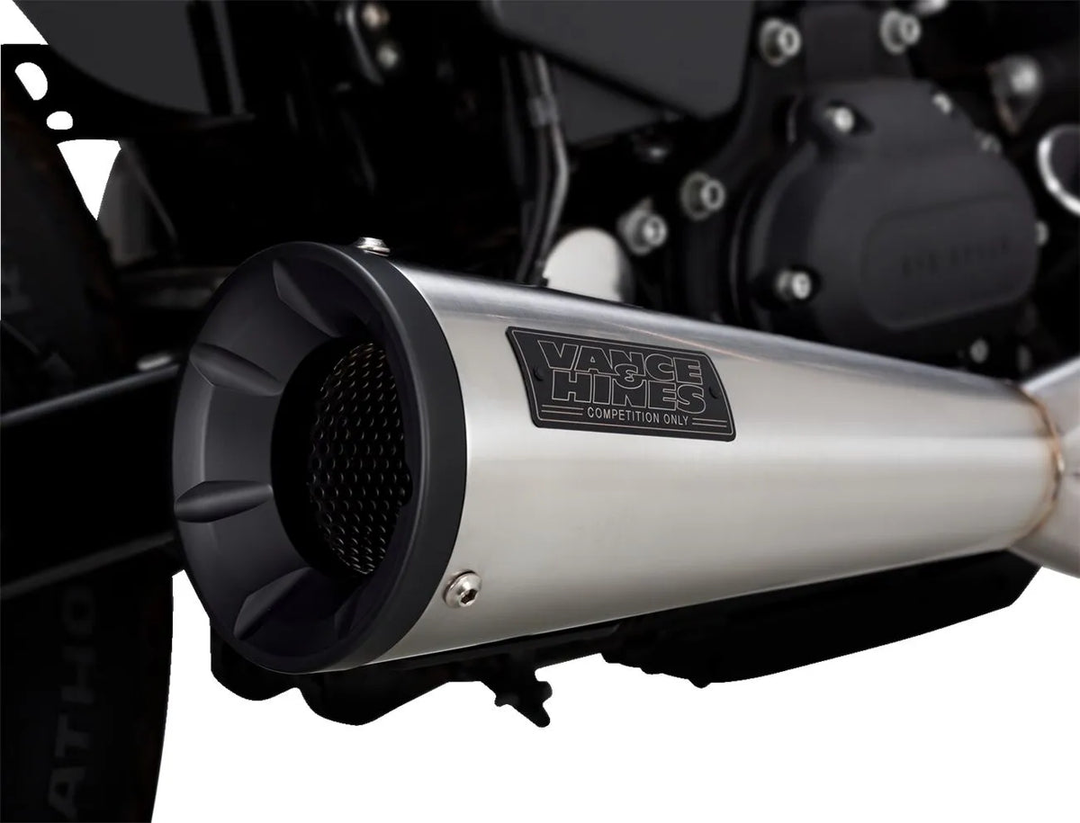 Vance & Hines 2-into-1 Upsweep Exhaust System – Brushed – 27325