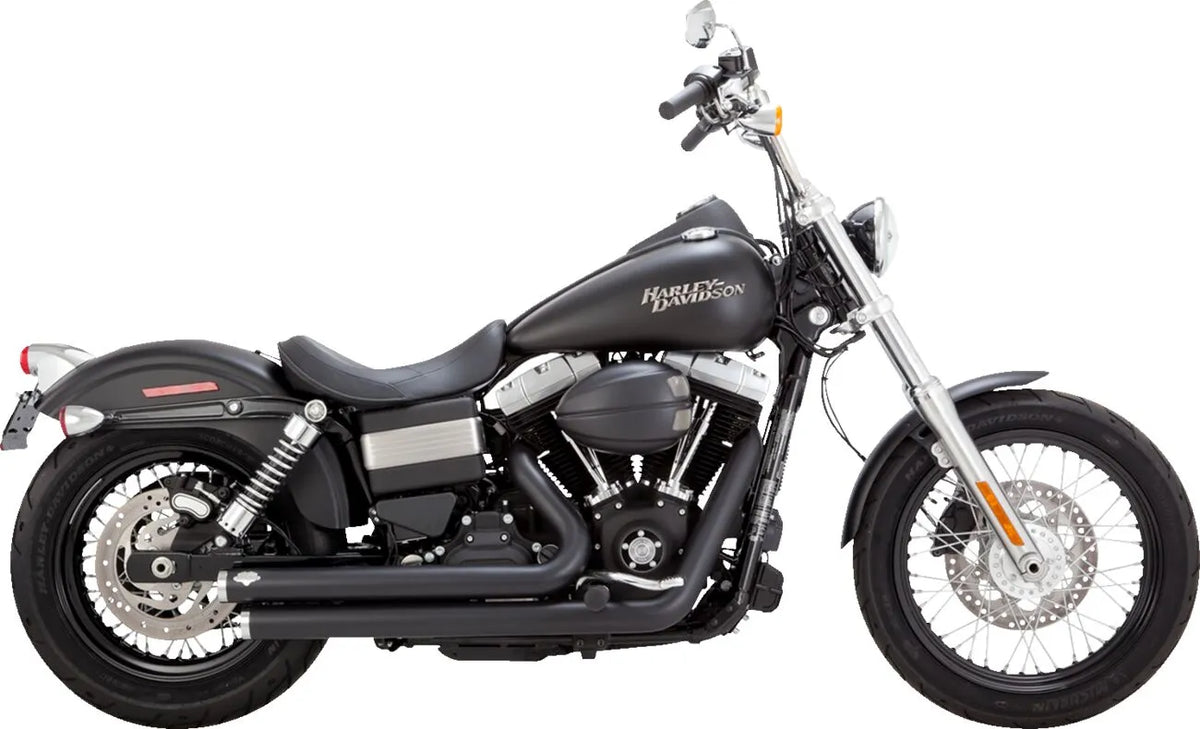 Vance & Hines Big Shots Staggered Exhaust System – Black, Matte – 47958