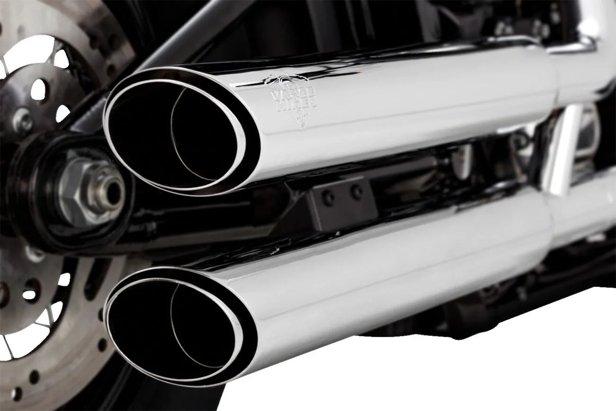 Vance & Hines 3" Twin Slash Slip-On Mufflers – Chrome – 16376