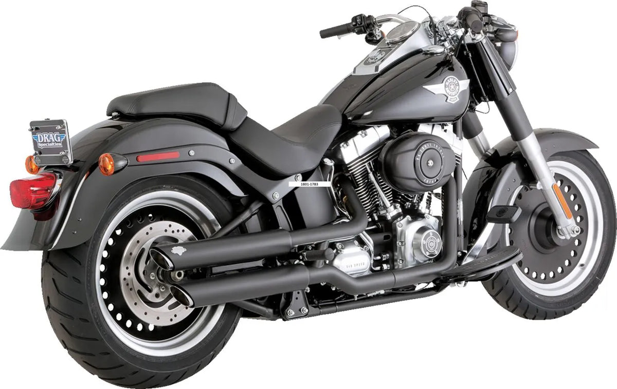 Vance & Hines Twin Slash 3" Slip-On Mufflers – Black – 46844