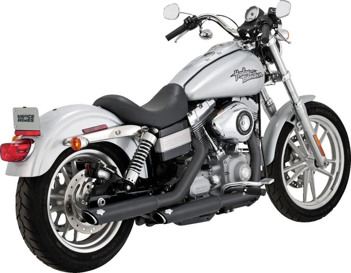 Vance & Hines 3" Twin Slash Slip-On Mufflers – Black – 46838