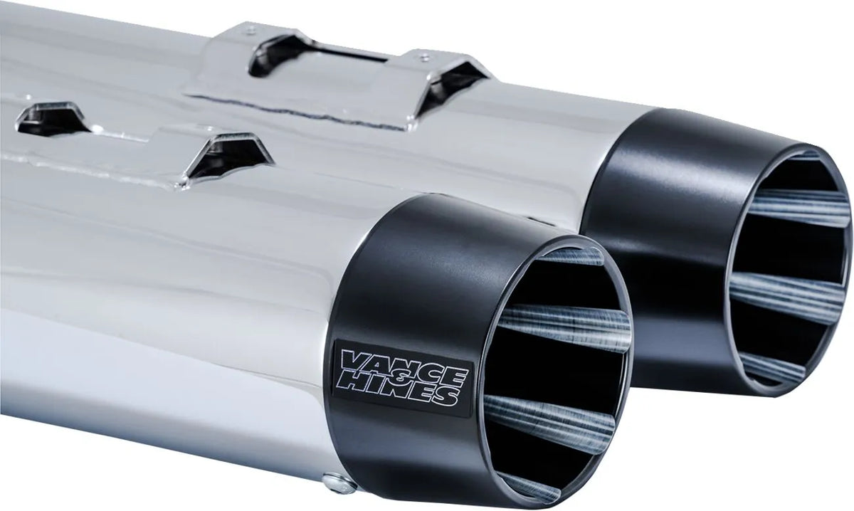 Vance & Hines Blackbird 450 Slip-On Mufflers – Black, Chrome – 16792
