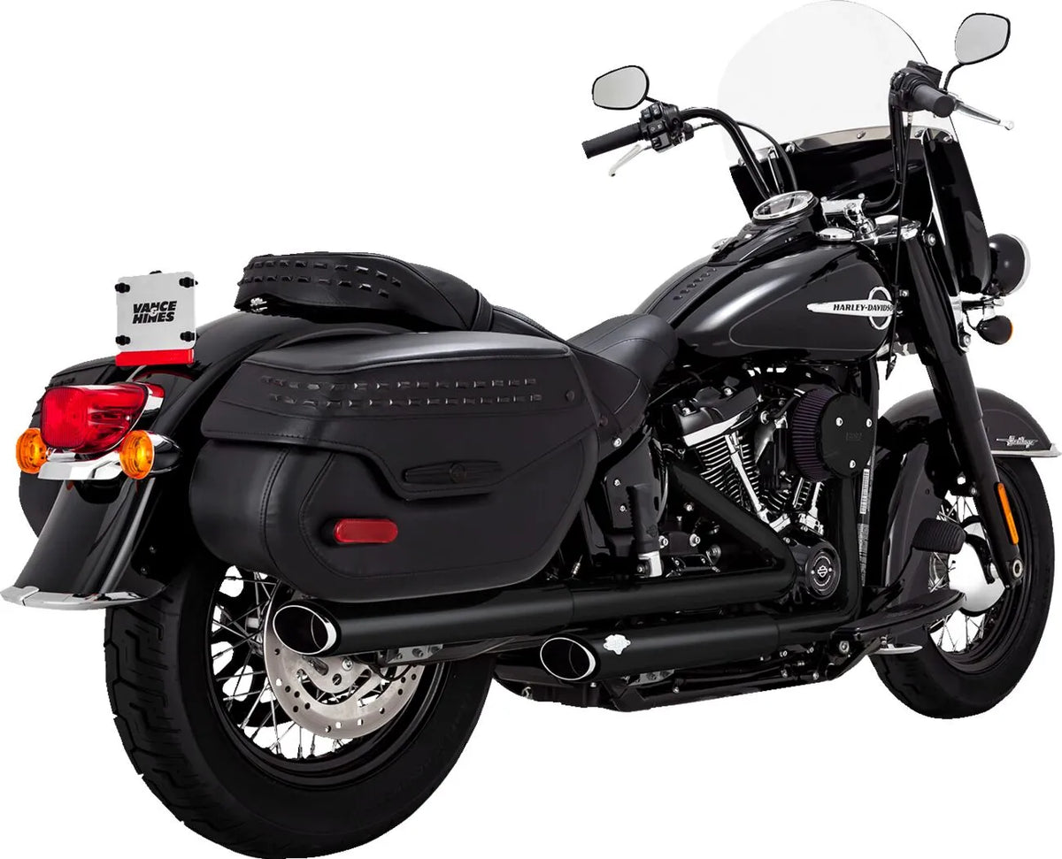 Vance & Hines Twin Slash Slip-On Mufflers – Black – 46379