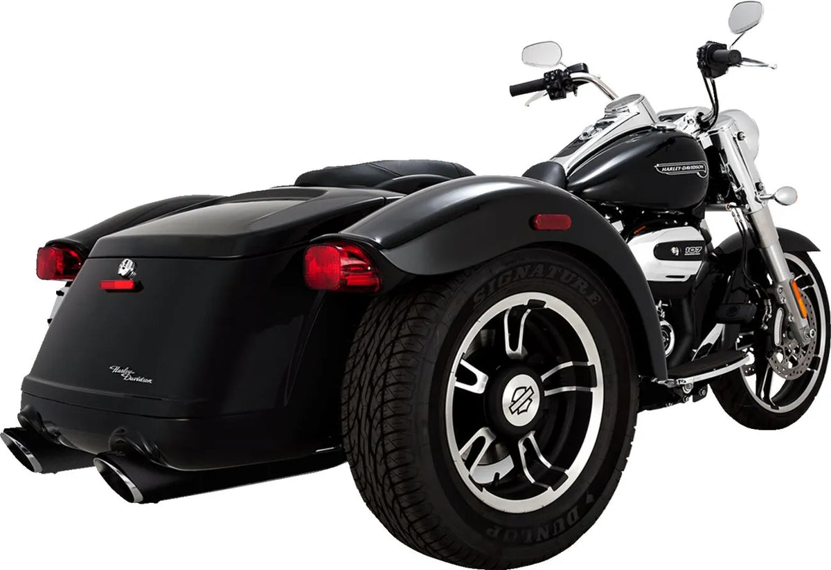 Vance & Hines Twin Slash Slip-On Mufflers – Matte, Black – 46796